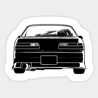 Nissan Silvia S13 Back View Sketch Art Sticker